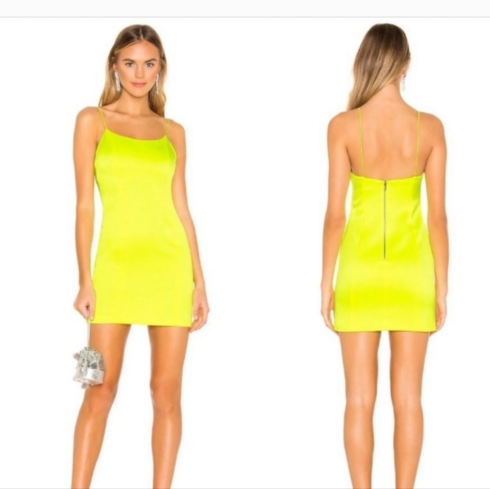 Alice + Olivia Neon Yellow Mini Dress - Picture 5 of 14
